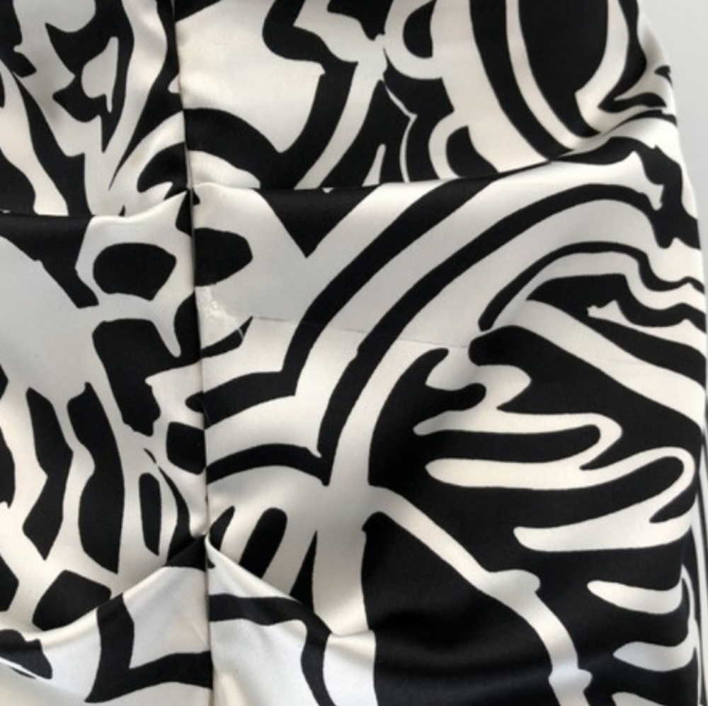 Worn Once Black and White Strapless Gown - Picture 6 of 6
